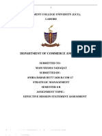 Department of Commerce and Finance: Government College Universty (Gcu), Lahore