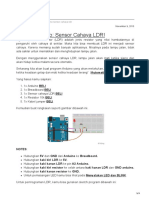 Belajar Arduino - Sensor Cahaya LDR