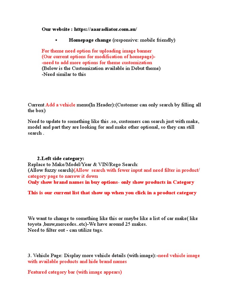 Website UI Changes Updated | PDF