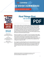 Executive Book Summaries: First Things First
