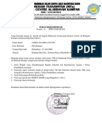 Surat Rekomendasi Penerimaan Santri Pindahan