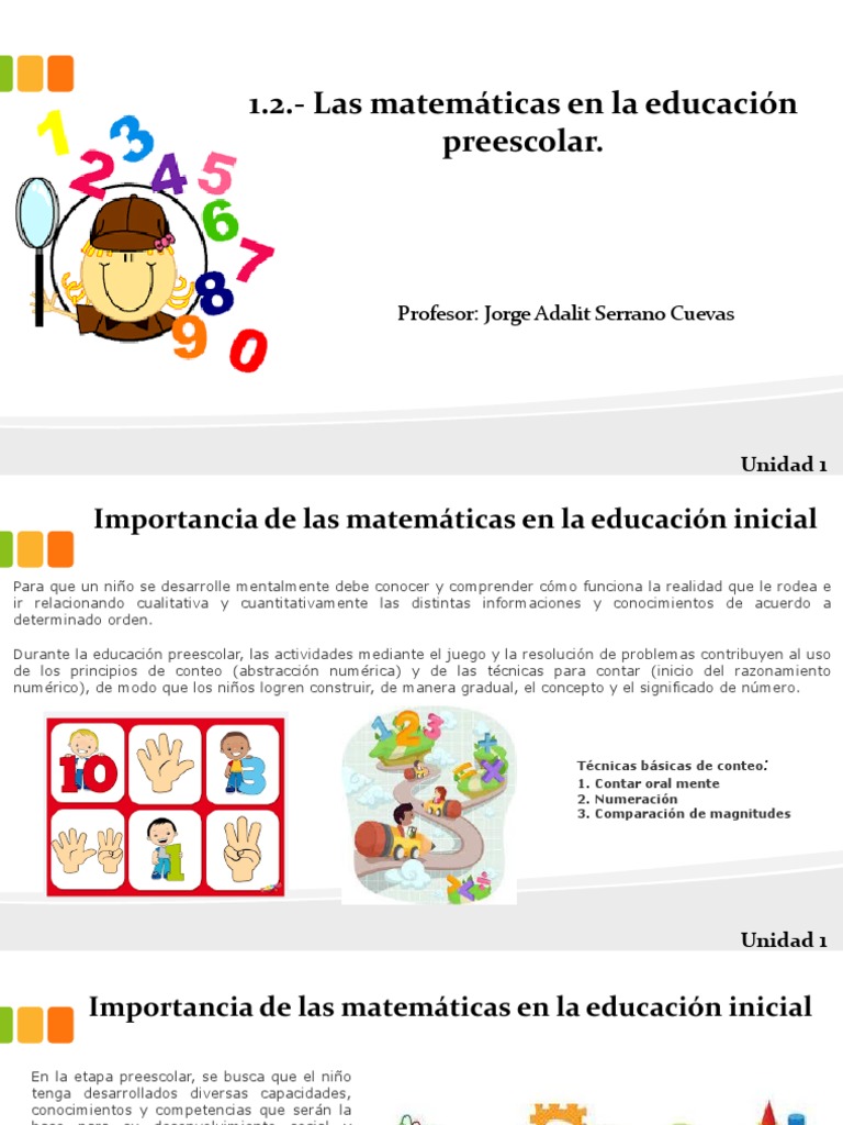 Matemáticas en Educación Preescolar | PDF | Educación de la primera ...