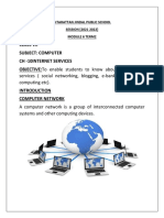 Class Vii Subject: Computer CH - 10internet Services OBJECTIVE:To Enable Students To Know About The Internet