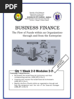 Business Finance: QTR 1 Week 2-3 Modules 2-3