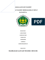 Makalah Ilmu Hadis Pembagian Hadis Berdasarkan Sifat Sanadnya