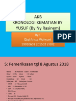 AKB Kronologi Kematian by YUSUF (By Ny Rasinem) : By: Qiqi Arista Wahyuni 19910601 201502 2 002