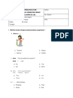 Soal PTS Ii B.ing Kelas 4