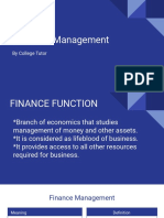 Financial Management Functions