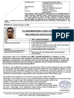 MHE Operator Certification - LAKSHMI PRASANNA L - 465