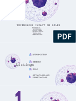 Technology Impact On Sales: Presented By: - Ayush Kumar - Shivam Kumar - Pratham Sharaf - Irshan Alam - Abhishek Sinha