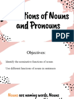 December 6-10 Nominative Functions of Nouns