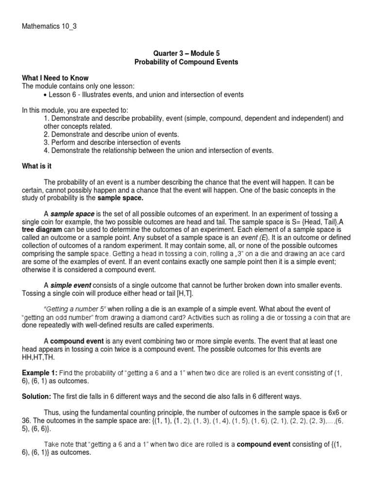 Mathematics 10 m5final descargar gratis pdf probability