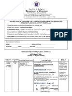 Instructions in Answering The Community Engagement, Solidarity and Citizenship Learning Activity Sheet (Las)