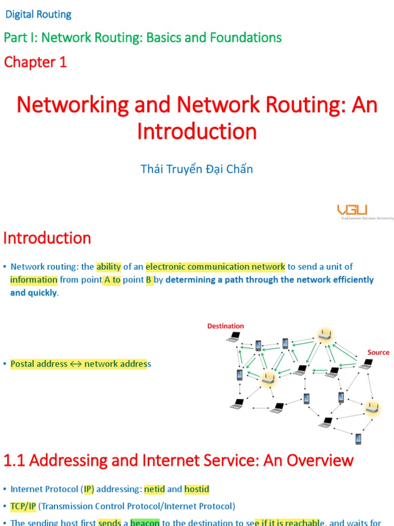 Part I Network Routing Basics and Foundations PDF Computer