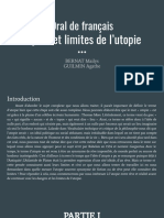 Oral de Français - Enjeux Et Limites de L'utopie