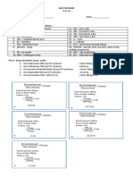 Quiz Ob Ward: D Esired Amount Dose Onhand D Esired Amount Dose Onhand