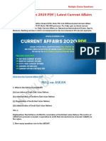 Current Affairs 2020 PDF - Latest Current Affairs 2020 PDF: MCQ On Asean