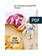 Crochet Bunny Mariana Keychain PDF Amigurumi Pattern