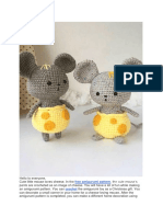 Mouse in Cheese Pants Amigurumi PDF Crochet Pattern