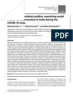 Postcolonial Pandemic Publics: Examining Social Media Health Promotion in India During The COVID-19 Crisis