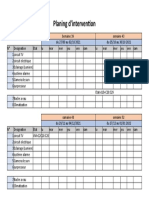 Planing D'interventions