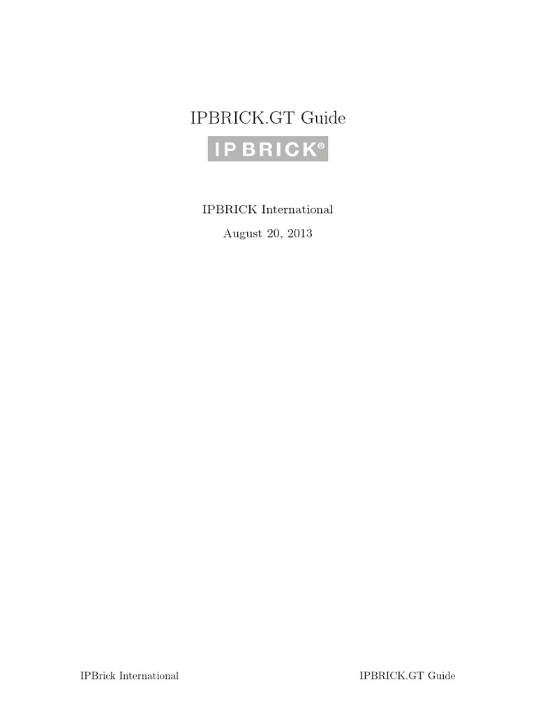 IPBRICK - GT Guide Ipbgt | PDF | Voice Over Ip | Session Initiation ...