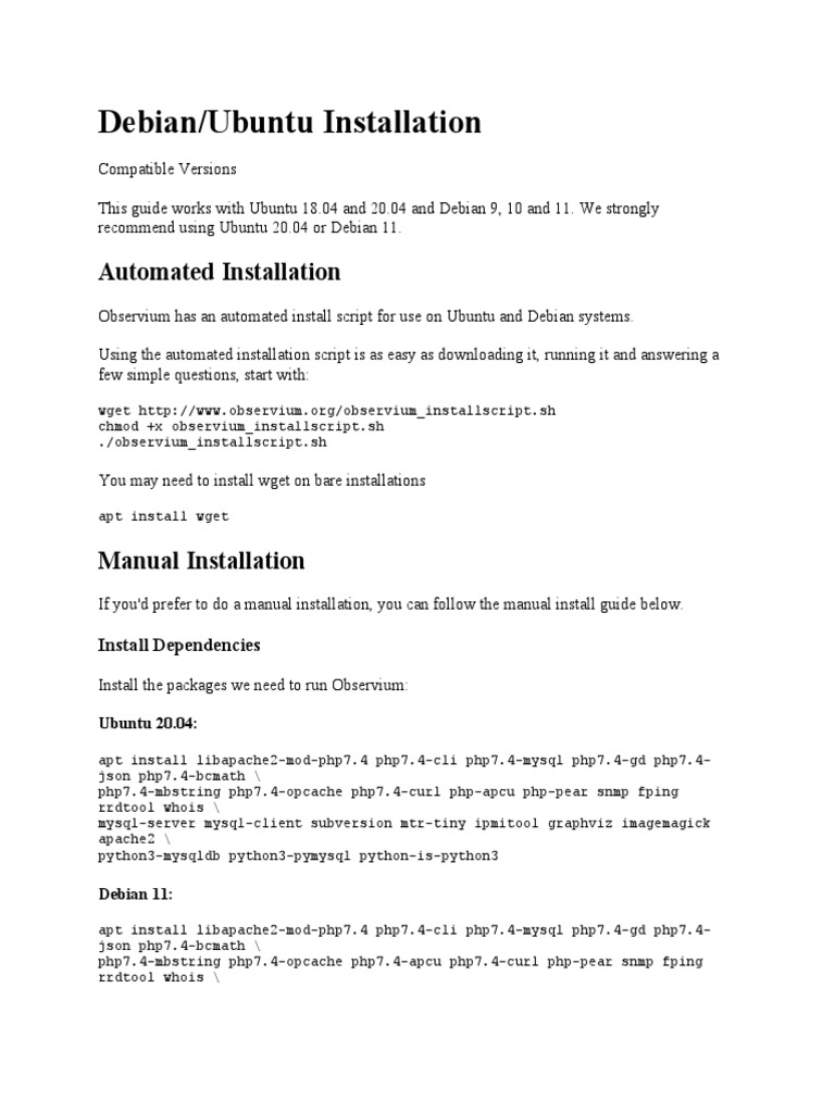 Instalare Observium PDF Superuser Computing