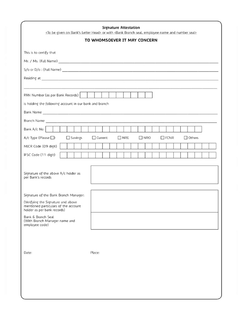 Axis Bank Signature Verification Form 138 PDF