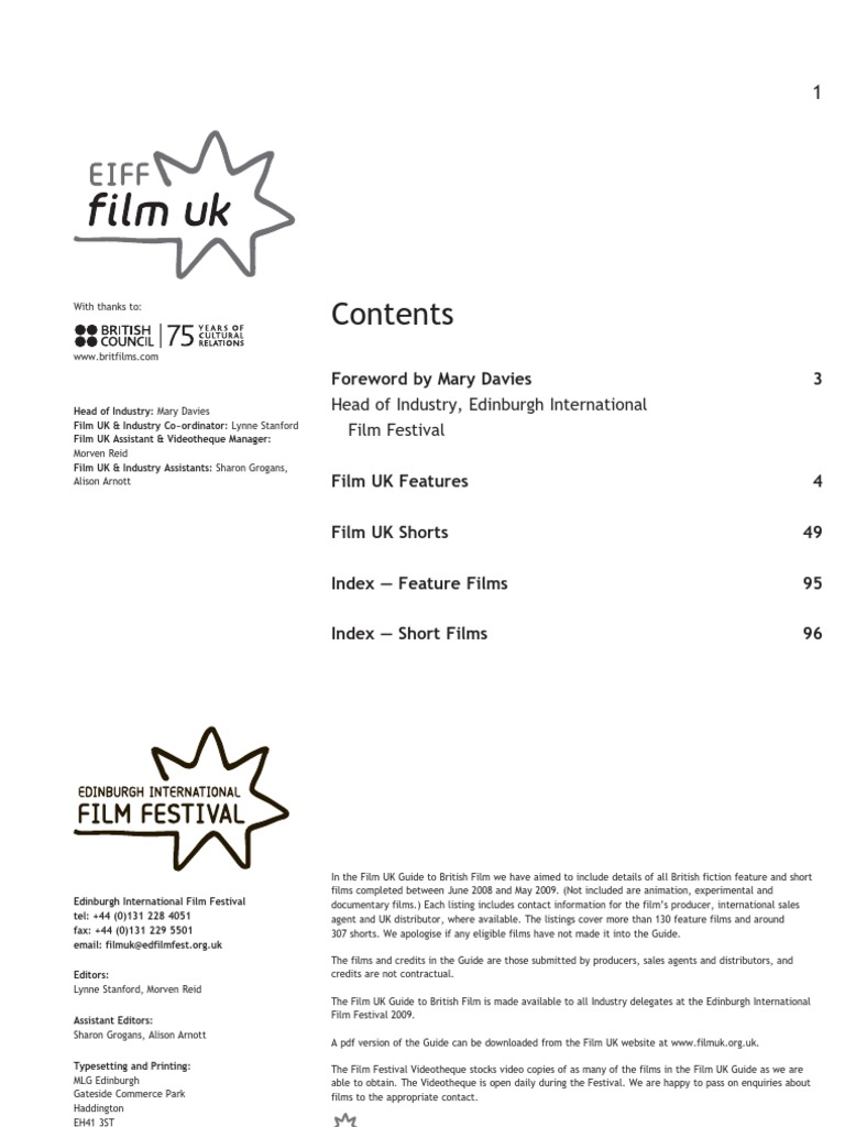 Film UK Guide 2009 PDF Leisure Foto