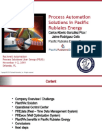 Process Automation Solutions in Pacific Rubiales Energy