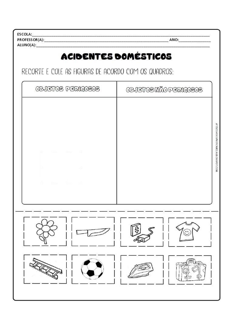 Atividade - Acidentes Domésticos | PDF
