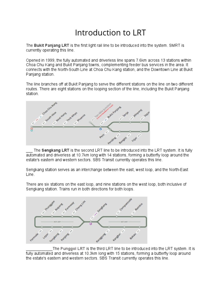 Introduction To LRT | PDF | Rail Transport | Transport