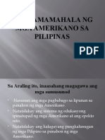 Ang Pamamahala NG Mga Amerikano Sa Pilipinas