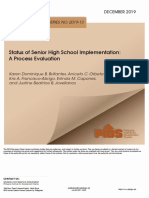 Status of Senior High School Implementation: A Process Evaluation