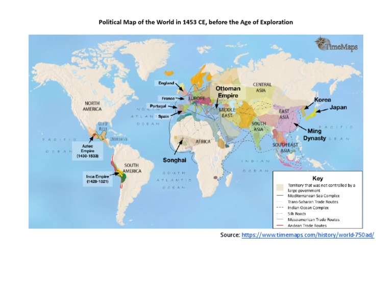World Political Map 1453 CE | PDF | History