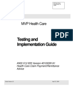 Testing and Implementation Guide: MVP Health Care