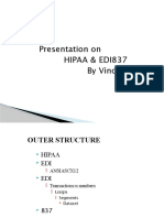 Presentation On Hipaa & Edi837 by Vinod Reddy