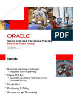 Oracle Integrated Operational Planning: Product Awareness Training