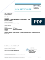 Type Approval Certificate: Kaynak Teknigi Sanayi Ve Ticaret A.S