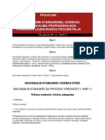 PRAVILNIK o Nacionalnim Standardima Profesionalnog Licenciranog Procenitelja