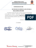 COMUNICADO No 006 REPROGRAMACION DE ADJUDICACION 1