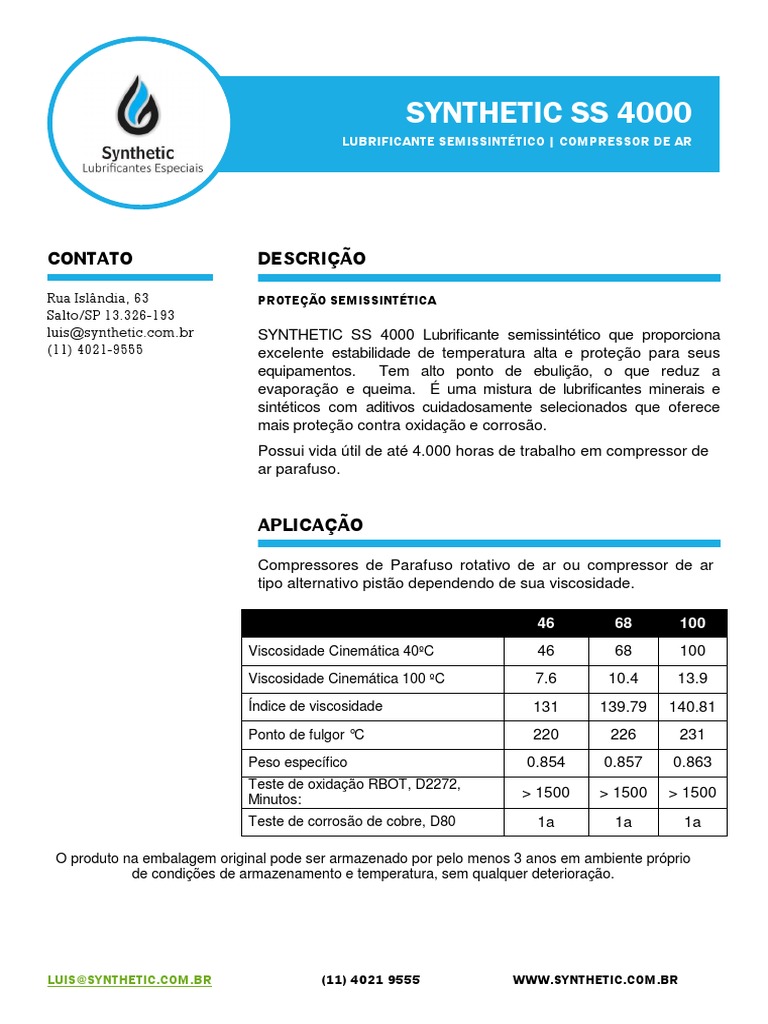 SS 4000 Ficha Tecnica | PDF