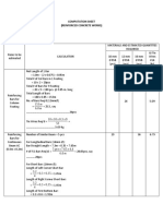 Computation Sheet (Reinforced Concrete Works) Project: Owner: Location