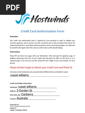 CreditCardAuthorization