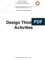Design Thinking Activities: Chemical and Food Engineering Department