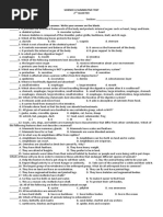 SCIENCE 6 2nd Quarter Summative Test