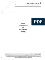 Piping Specification For WSA Plants (ASME)