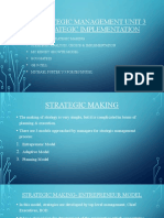 Strategic Management Unit 3 Strategic Implementation
