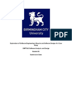 Exploration of Software Engineering Lifecycle and Software Design of A Case Study CMP7243 Software Analysis and Design Student ID: Submission Date