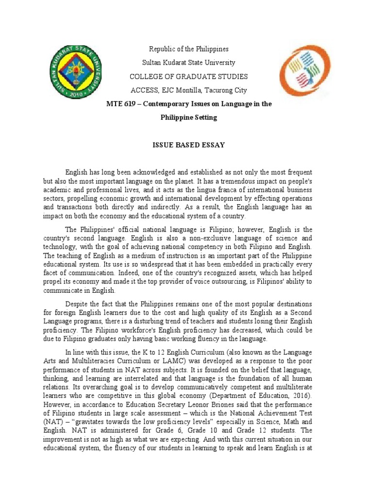 Challenges in English Proficiency in the Philippines | PDF | Teachers ...